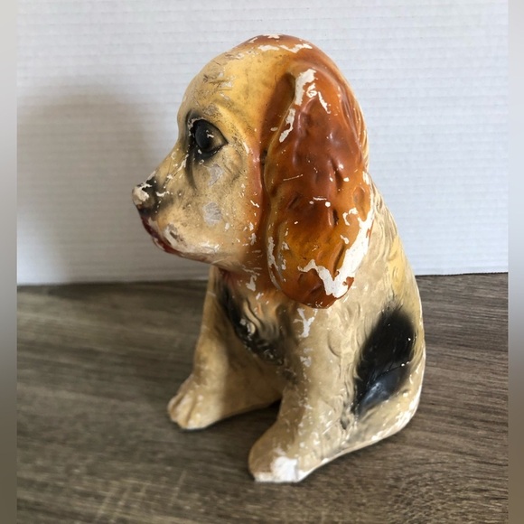 Vtg Carnival Chalkware Dog Statue - Picture 3 of 16
